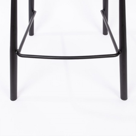 Tabouret de bar noir design avec accoudoirs - Brit 