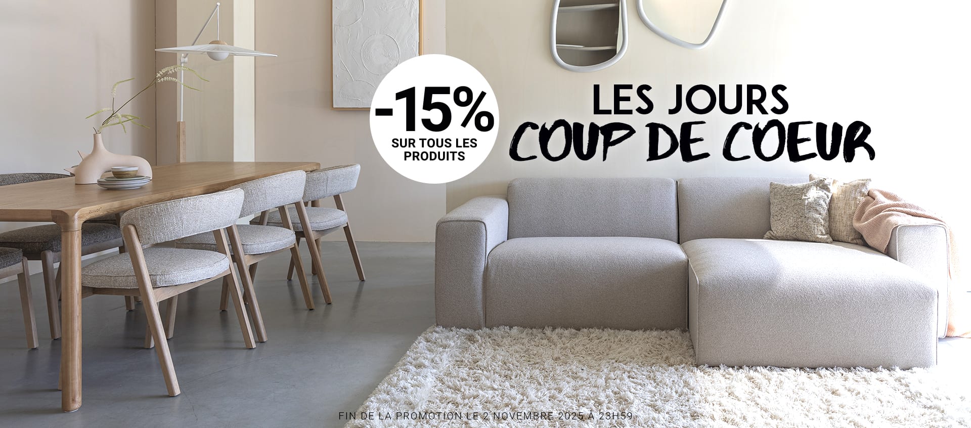 Les Jours Coup de Coeur -15% sur tout le site internet